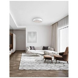 Stropní svítidlo LYON matný bílý hliník a křišťál G9 6x5W 230V IP20 bez žárovky - NOVA LUCE Obrázek pro produkt Stropní svítidlo LYON matný bílý hliník a křišťál G9 6x5W 230V IP20 bez žárovky - NOVA LUCE