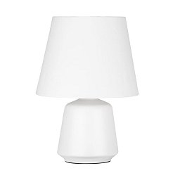 Stolní lampa ADA bílý kov bílé stínidlo E27 1x12W 230V IP20 bez žárovky - NOVA LUCE Obrázek pro produkt Stolní lampa ADA bílý kov bílé stínidlo E27 1x12W 230V IP20 bez žárovky - NOVA LUCE