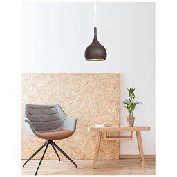 Závěsné svítidlo NUORESE hliník tmavě hnědá zvenku zlatá uvnitř E27 1x12W bez žárovky - NOVA LUCE Obrázek pro produkt Závěsné svítidlo NUORESE hliník tmavě hnědá zvenku zlatá uvnitř E27 1x12W bez žárovky - NOVA LUCE