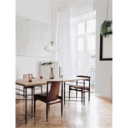 Závěsné svítidlo KING mosazný zlatý kov foukané čiré sklo G9 1x5W 230V IP20 bez žárovky - NOVA LUCE Obrázek pro produkt Závěsné svítidlo KING mosazný zlatý kov foukané čiré sklo G9 1x5W 230V IP20 bez žárovky - NOVA LUCE