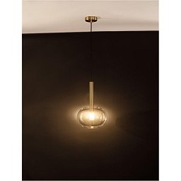 Závěsné svítidlo AMELIA zlatá a čiré sklo G9 1x5W 230V IP20 bez žárovky - NOVA LUCE Obrázek pro produkt Závěsné svítidlo AMELIA zlatá a čiré sklo G9 1x5W 230V IP20 bez žárovky - NOVA LUCE