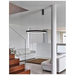 Závěsné svítidlo ESTEVA černý hliník a akryl LED 48W 230V 3000K IP20 stmívatelné - NOVA LUCE Obrázek pro produkt Závěsné svítidlo ESTEVA černý hliník a akryl LED 48W 230V 3000K IP20 stmívatelné - NOVA LUCE