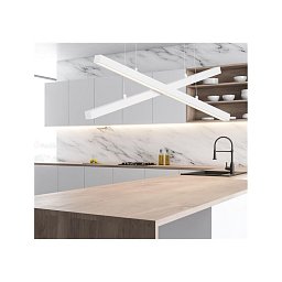 Závěsné svítidlo X-LINE bílý hliník a akryl LED 40W 230V IP20 3000K stmívatelné - NOVA LUCE Obrázek pro produkt Závěsné svítidlo X-LINE bílý hliník a akryl LED 40W 230V IP20 3000K stmívatelné - NOVA LUCE