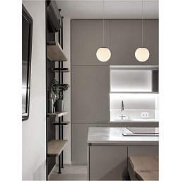 Závěsné svítidlo NUVOLE LED černý hliník a čiré sklo 3000K 8W - NOVA LUCE Obrázek pro produkt Závěsné svítidlo NUVOLE LED černý hliník a čiré sklo 3000K 8W - NOVA LUCE