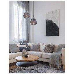 Závěsné svítidlo ZARLEY chromovaný kov kouřové šedé sklo E27 1x12W 230V IP20 bez žárovky - NOVA LUCE Obrázek pro produkt Závěsné svítidlo ZARLEY chromovaný kov kouřové šedé sklo E27 1x12W 230V IP20 bez žárovky - NOVA LUCE