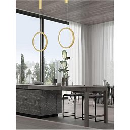 Závěsné svítidlo CHANGE zlatý hliník a akryl LED 25W 230V 3000K IP20 stmívatelné - NOVA LUCE Obrázek pro produkt Závěsné svítidlo CHANGE zlatý hliník a akryl LED 25W 230V 3000K IP20 stmívatelné - NOVA LUCE