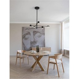 Závěsné svítidlo NORDIK černé železo a akryl LED 36W 3000K L103 H65 stmívatelné - NOVA LUCE Obrázek pro produkt Závěsné svítidlo NORDIK černé železo a akryl LED 36W 3000K L103 H65 stmívatelné - NOVA LUCE