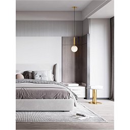 Závěsné svítidlo MONET mosazné železo a sklo E27 D15 H150 - NOVA LUCE Obrázek pro produkt Závěsné svítidlo MONET mosazné železo a sklo E27 D15 H150 - NOVA LUCE