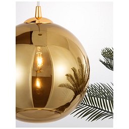 Závěsné svítidlo NAZIO zlaté sklo s přechodem chromovaný hliník E27 1x12W 230V IP20 bez žárovky - NOVA LUCE Obrázek pro produkt Závěsné svítidlo NAZIO zlaté sklo s přechodem chromovaný hliník E27 1x12W 230V IP20 bez žárovky - NOVA LUCE