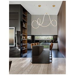 Závěsné svítidlo CERELIA mosazný zlatý kov a silikonová trubice LED 57W 230V 3000K IP20 stmívatelné - NOVA LUCE Obrázek pro produkt Závěsné svítidlo CERELIA mosazný zlatý kov a silikonová trubice LED 57W 230V 3000K IP20 stmívatelné - NOVA LUCE