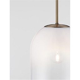 Závěsné svítidlo CHRYSI mosazný zlatý kov a bílé sklo s přechody G9 1x5W 230V IP20 bez žárovky - NOVA LUCE Obrázek pro produkt Závěsné svítidlo CHRYSI mosazný zlatý kov a bílé sklo s přechody G9 1x5W 230V IP20 bez žárovky - NOVA LUCE