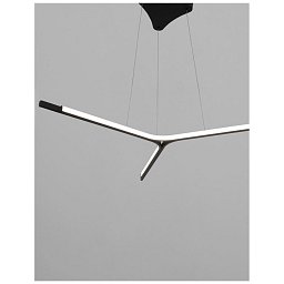 Závěsné svítidlo ODERICK černý hliník a akryl LED 45W 230V 3000K IP20 - NOVA LUCE Obrázek pro produkt Závěsné svítidlo ODERICK černý hliník a akryl LED 45W 230V 3000K IP20 - NOVA LUCE