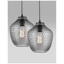 Závěsné svítidlo CLARO kouřové sklo černý kov E27 1x12W 230V IP20 bez žárovky - NOVA LUCE Obrázek pro produkt Závěsné svítidlo CLARO kouřové sklo černý kov E27 1x12W 230V IP20 bez žárovky - NOVA LUCE