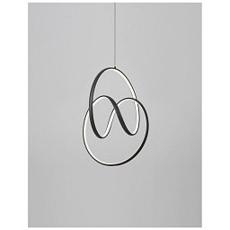 Závěsné svítidlo RINGS černý hliník a akryl LED 43W 230V 3000K IP20 stmívatelné - NOVA LUCE Obrázek pro produkt Závěsné svítidlo RINGS černý hliník a akryl LED 43W 230V 3000K IP20 stmívatelné - NOVA LUCE
