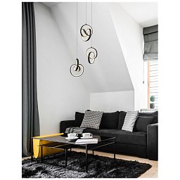 Závěsné svítidlo RINGS černý hliník a akryl LED 43W 230V 3000K IP20 stmívatelné - NOVA LUCE Obrázek pro produkt Závěsné svítidlo RINGS černý hliník a akryl LED 43W 230V 3000K IP20 stmívatelné - NOVA LUCE
