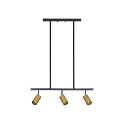 Závěsné svítidlo POGNO černá a zlatý hliník GU10 3x10W IP20 230V bez žárovky - NOVA LUCE Obrázek pro produkt Závěsné svítidlo POGNO černá a zlatý hliník GU10 3x10W IP20 230V bez žárovky - NOVA LUCE
