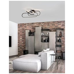 Stropní svítidlo ARTE matný černý hliník a akryl LED 38.4W 230V 3000K IP20 stmívatelné - NOVA LUCE Obrázek pro produkt Stropní svítidlo ARTE matný černý hliník a akryl LED 38.4W 230V 3000K IP20 stmívatelné - NOVA LUCE