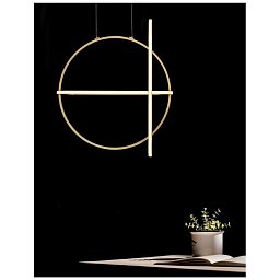Závěsné svítidlo ARTE zlatý hliník a akryl LED 48.6W 230V 3000K IP20 stmívatelné - NOVA LUCE Obrázek pro produkt Závěsné svítidlo ARTE zlatý hliník a akryl LED 48.6W 230V 3000K IP20 stmívatelné - NOVA LUCE