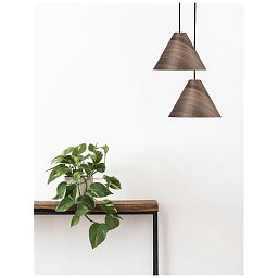 Závěsné svítidlo WERA dřevo barvy tmavý ořech tmavě hnědý textilní kabel dřevěná rozeta E27 1x12W 230V IP20 bez žárovky - NOVA LUCE Obrázek pro produkt Závěsné svítidlo WERA dřevo barvy tmavý ořech tmavě hnědý textilní kabel dřevěná rozeta E27 1x12W 230V IP20 bez žárovky - NOVA LUCE