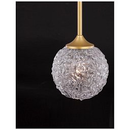 Závěsné svítidlo MIRANO čiré strukturované sklo a broušená zlatá ocel G9 1x5W 230V IP20 bez žárovky - NOVA LUCE Obrázek pro produkt Závěsné svítidlo MIRANO čiré strukturované sklo a broušená zlatá ocel G9 1x5W 230V IP20 bez žárovky - NOVA LUCE
