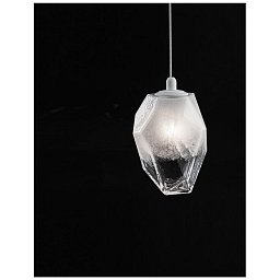 Závěsné svítidlo ICE bílé sklo s přechody a bílý kov G9 1x5W 230V IP20 bez žárovky - NOVA LUCE Obrázek pro produkt Závěsné svítidlo ICE bílé sklo s přechody a bílý kov G9 1x5W 230V IP20 bez žárovky - NOVA LUCE