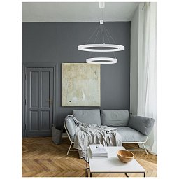 Závěsné svítidlo EMPATIA bílý hliník a akryl LED 108W 230V 3000K IP20 stmívatelné - NOVA LUCE Obrázek pro produkt Závěsné svítidlo EMPATIA bílý hliník a akryl LED 108W 230V 3000K IP20 stmívatelné - NOVA LUCE