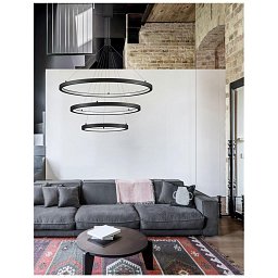 Závěsné svítidlo EMPATIA černý hliník a akryl LED 108W 230V 3000K IP20 stmívatelné - NOVA LUCE Obrázek pro produkt Závěsné svítidlo EMPATIA černý hliník a akryl LED 108W 230V 3000K IP20 stmívatelné - NOVA LUCE