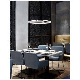 Závěsné svítidlo GALAXY chromovaný hliník bílý akryl LED 47.5W 230V 3000K IP20 stmívatelné - NOVA LUCE Obrázek pro produkt Závěsné svítidlo GALAXY chromovaný hliník bílý akryl LED 47.5W 230V 3000K IP20 stmívatelné - NOVA LUCE