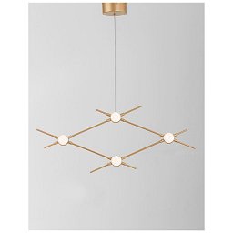 Závěsné svítidlo ATOMO zlatý kov a akryl LED 4 x 2.4W 230V 3000K IP20 - NOVA LUCE Obrázek pro produkt Závěsné svítidlo ATOMO zlatý kov a akryl LED 4 x 2.4W 230V 3000K IP20 - NOVA LUCE