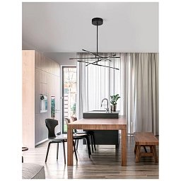 Závěsné svítidlo RACCIO černý kov a akryl LED 40W 230V 3000K IP20 stmívatelné - NOVA LUCE Obrázek pro produkt Závěsné svítidlo RACCIO černý kov a akryl LED 40W 230V 3000K IP20 stmívatelné - NOVA LUCE