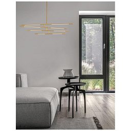 Závěsné svítidlo RACCIO zlatý kov a akryl LED 40W 230V 3000K IP20 stmívatelné - NOVA LUCE Obrázek pro produkt Závěsné svítidlo RACCIO zlatý kov a akryl LED 40W 230V 3000K IP20 stmívatelné - NOVA LUCE