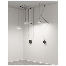 Závěsné svítidlo LUCCELO černý hliník a akryl LED 10W 230V 3000K IP20 - NOVA LUCE Obrázek pro produkt Závěsné svítidlo LUCCELO černý hliník a akryl LED 10W 230V 3000K IP20 - NOVA LUCE