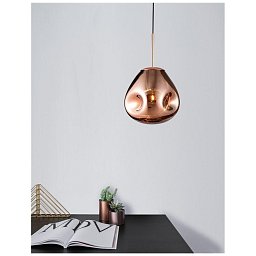 Závěsné svítidlo LAVA měděný kov ručně vyrobené měděné sklo E27 1x12W 230V IP20 bez žárovky - NOVA LUCE Obrázek pro produkt Závěsné svítidlo LAVA měděný kov ručně vyrobené měděné sklo E27 1x12W 230V IP20 bez žárovky - NOVA LUCE