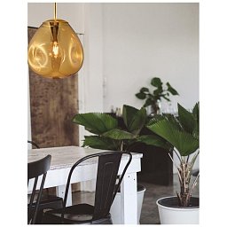 Závěsné svítidlo LAVA zlatý kov ručně vyrobené zlaté sklo E27 1x12W 230V IP20 bez žárovky - NOVA LUCE Obrázek pro produkt Závěsné svítidlo LAVA zlatý kov ručně vyrobené zlaté sklo E27 1x12W 230V IP20 bez žárovky - NOVA LUCE