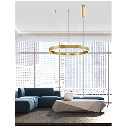 Závěsné svítidlo MOTIF zlatý mosazný hliník a akryl LED 48W 230V 3000K IP20 stmívatelné - NOVA LUCE Obrázek pro produkt Závěsné svítidlo MOTIF zlatý mosazný hliník a akryl LED 48W 230V 3000K IP20 stmívatelné - NOVA LUCE