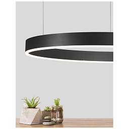 Závěsné svítidlo MOTIF černý hliník a akryl LED 48W 230V 3000K IP20 stmívatelné - NOVA LUCE Obrázek pro produkt Závěsné svítidlo MOTIF černý hliník a akryl LED 48W 230V 3000K IP20 stmívatelné - NOVA LUCE