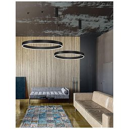 Závěsné svítidlo MOTIF černý hliník a akryl LED 55W 230V 3000K IP20 stmívatelné - NOVA LUCE Obrázek pro produkt Závěsné svítidlo MOTIF černý hliník a akryl LED 55W 230V 3000K IP20 stmívatelné - NOVA LUCE