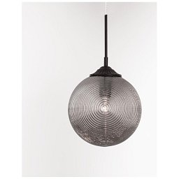 Závěsné svítidlo ATHENA kouřové šedé sklo matný černý kov E27 1x12W 230V IP20 bez žárovky - NOVA LUCE Obrázek pro produkt Závěsné svítidlo ATHENA kouřové šedé sklo matný černý kov E27 1x12W 230V IP20 bez žárovky - NOVA LUCE