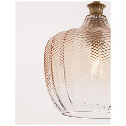 Závěsné svítidlo LONI mosazný kov šampaň sklo E27 1x12W 230V IP20 bez žárovky - NOVA LUCE Obrázek pro produkt Závěsné svítidlo LONI mosazný kov šampaň sklo E27 1x12W 230V IP20 bez žárovky - NOVA LUCE