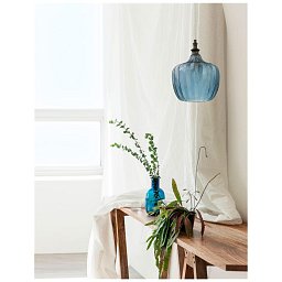Závěsné svítidlo LONI matný černý kov tmavě modré sklo E27 1x12W 230V IP20 bez žárovky - NOVA LUCE Obrázek pro produkt Závěsné svítidlo LONI matný černý kov tmavě modré sklo E27 1x12W 230V IP20 bez žárovky - NOVA LUCE