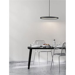 Závěsné svítidlo ANDROMEDA černá ocel a akryl D40mm LED 30W stmívatelné - NOVA LUCE Obrázek pro produkt Závěsné svítidlo ANDROMEDA černá ocel a akryl D40mm LED 30W stmívatelné - NOVA LUCE