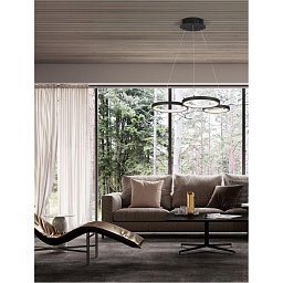 Závěsné svítidlo MAGNUS černý hliník a akryl LED 28W 230V 3000K IP20 stmívatelné - NOVA LUCE Obrázek pro produkt Závěsné svítidlo MAGNUS černý hliník a akryl LED 28W 230V 3000K IP20 stmívatelné - NOVA LUCE