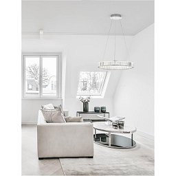 Závěsné svítidlo AURELIA chromovaný kov a křišťál LED 40W 230V 3500K IP20 stmívatelné - NOVA LUCE Obrázek pro produkt Závěsné svítidlo AURELIA chromovaný kov a křišťál LED 40W 230V 3500K IP20 stmívatelné - NOVA LUCE