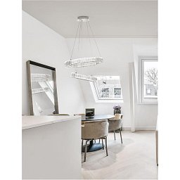 Závěsné svítidlo AURELIA chromovaný kov a křišťál LED 46W 230V 3500K IP20 stmívatelné - NOVA LUCE Obrázek pro produkt Závěsné svítidlo AURELIA chromovaný kov a křišťál LED 46W 230V 3500K IP20 stmívatelné - NOVA LUCE