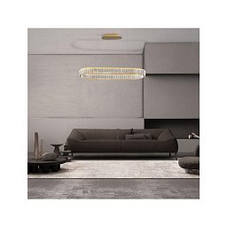 Závěsné svítidlo AURELIA zlatý kov a křišťál LED 48W 230V 3500K IP20 stmívatelné - NOVA LUCE Obrázek pro produkt Závěsné svítidlo AURELIA zlatý kov a křišťál LED 48W 230V 3500K IP20 stmívatelné - NOVA LUCE
