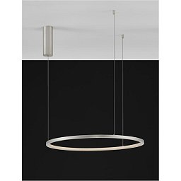 Závěsné svítidlo TARQUIN šampaň stříbrný hliník a akryl LED 36W 230V 3000K IP20 stmívatelné - NOVA LUCE Obrázek pro produkt Závěsné svítidlo TARQUIN šampaň stříbrný hliník a akryl LED 36W 230V 3000K IP20 stmívatelné - NOVA LUCE