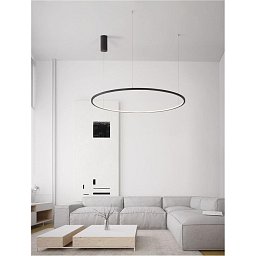 Závěsné svítidlo TARQUIN černý hliník a akryl LED 58W 230V 3000K IP20 stmívatelné - NOVA LUCE Obrázek pro produkt Závěsné svítidlo TARQUIN černý hliník a akryl LED 58W 230V 3000K IP20 stmívatelné - NOVA LUCE