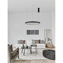 Závěsné svítidlo PERRINE černý hliník a akryl LED 42W 230V 3000K IP20 stmívatelné - NOVA LUCE Obrázek pro produkt Závěsné svítidlo PERRINE černý hliník a akryl LED 42W 230V 3000K IP20 stmívatelné - NOVA LUCE