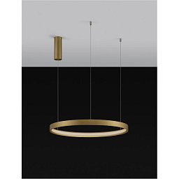 Závěsné svítidlo PERRINE kartáčovaný zlatý hliník a akryl LED 42W 230V 3000K IP20 stmívatelné - NOVA LUCE Obrázek pro produkt Závěsné svítidlo PERRINE kartáčovaný zlatý hliník a akryl LED 42W 230V 3000K IP20 stmívatelné - NOVA LUCE