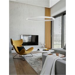 Závěsné svítidlo ELOWEN bílý hliník a silikon LED 100W 3000K stmívatelné - NOVA LUCE Obrázek pro produkt Závěsné svítidlo ELOWEN bílý hliník a silikon LED 100W 3000K stmívatelné - NOVA LUCE